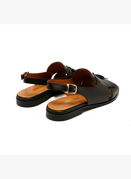 Kadın Sandalet MAR-25Y-166-416 John May Siyah Cilt - Görsel 6