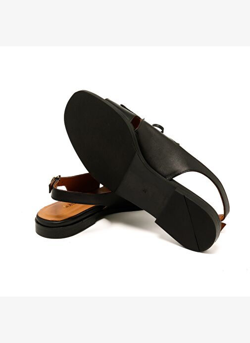 Kadın Sandalet MAR-25Y-166-416 John May Siyah Cilt - Görsel 7