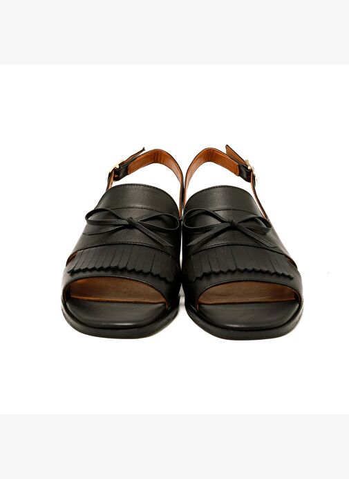 Kadın Sandalet MAR-25Y-166-416 John May Siyah Cilt - Görsel 5