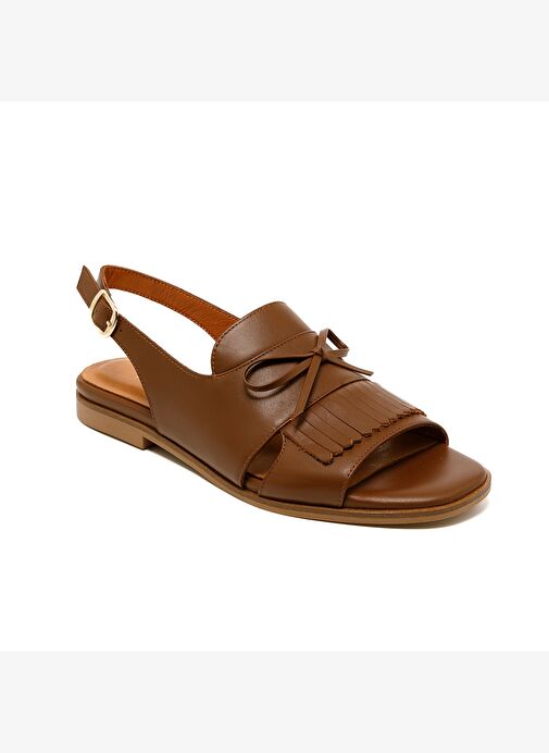 Kadın Sandalet MAR-25Y-166-416 John May Taba Cilt - Görsel 3