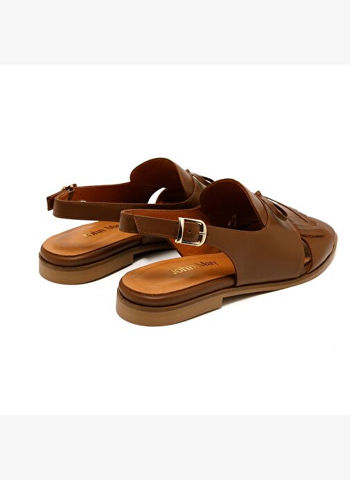 Kadın Sandalet MAR-25Y-166-416 John May Taba Cilt - Görsel 6