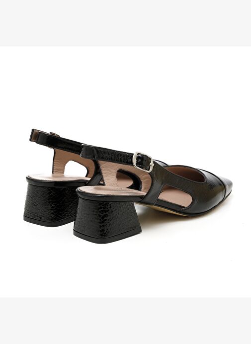 Kadın Sandalet MAR-25Y-133-821 John May Siyah Rugan-Siyah Yılan - Görsel 5