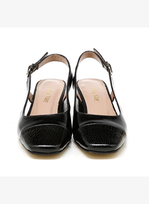 Kadın Sandalet MAR-25Y-133-821 John May Siyah Rugan-Siyah Yılan - Görsel 4