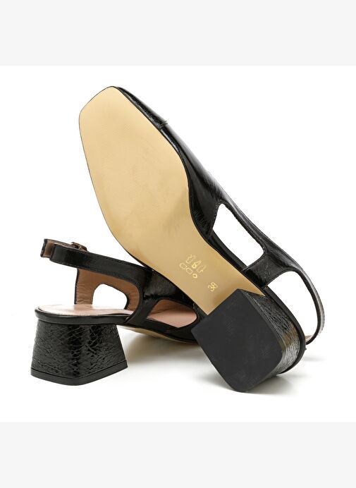 Kadın Sandalet MAR-25Y-133-821 John May Siyah Rugan-Siyah Yılan - Görsel 6