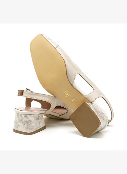 Kadın Sandalet MAR-25Y-133-821 John May Bej Rugan-Bej Yılan - Görsel 6