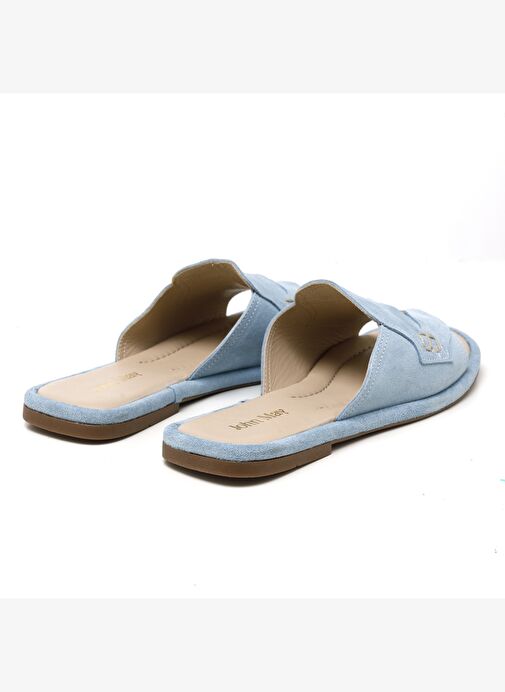 Kadın Terlik RC-25Y-001-R29635 John May Bebe Mavi Süet - Görsel 5