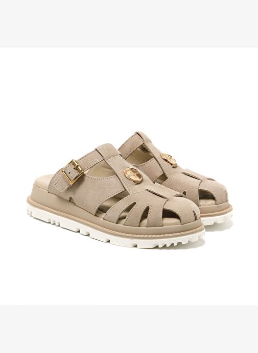 Kadın Terlik RC-25Y-201-M13 John May Bej Süet - Görsel 3