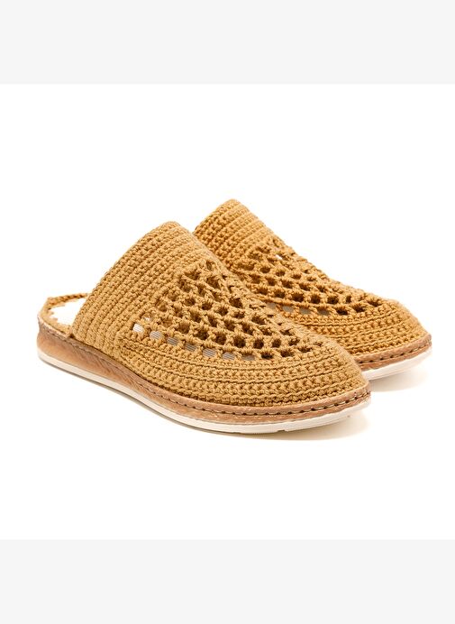 Kadın Terlik BBS_JMY John May Knitwear Slippers Camel - Görsel 4