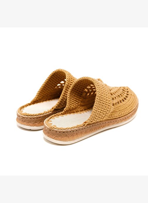 Kadın Terlik BBS_JMY John May Knitwear Slippers Camel - Görsel 6