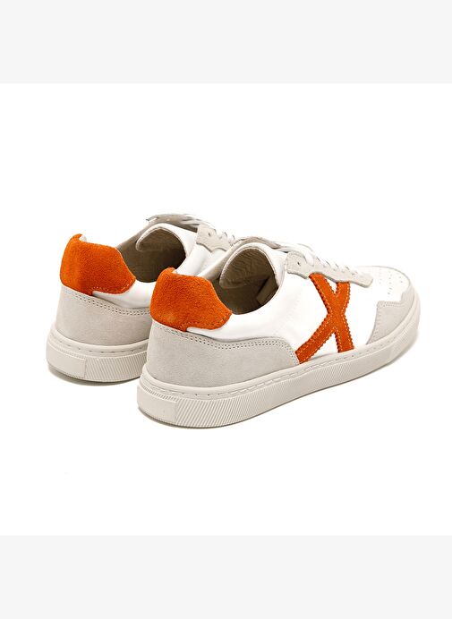 Kadın Sneaker ( Günlük) RC-25Y-006-M44 John May Beyaz Cilt-Oranj Süet - Görsel 6