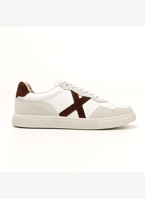 Kadın Sneaker ( Günlük) RC-25Y-006-M44 John May Beyaz Cilt-Bordo Süet - Görsel 2