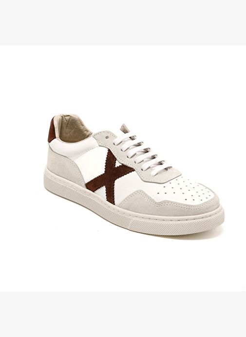 Kadın Sneaker ( Günlük) RC-25Y-006-M44 John May Beyaz Cilt-Bordo Süet - Görsel 3