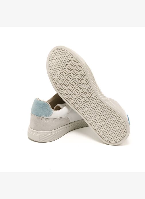 Kadın Sneaker ( Günlük) RC-25Y-006-M44 John May Beyaz Cilt-A.Mavi Süet - Görsel 7