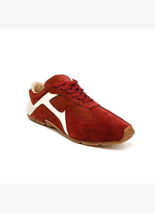 Kadın Sneaker ( Günlük) RC-25Y-187-MIU1005 John May Bordo Süet-Bej Cilt - Görsel 3