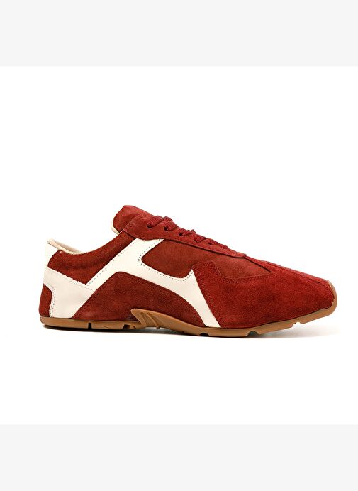 Kadın Sneaker ( Günlük) RC-25Y-187-MIU1005 John May Bordo Süet-Bej Cilt - Görsel 2
