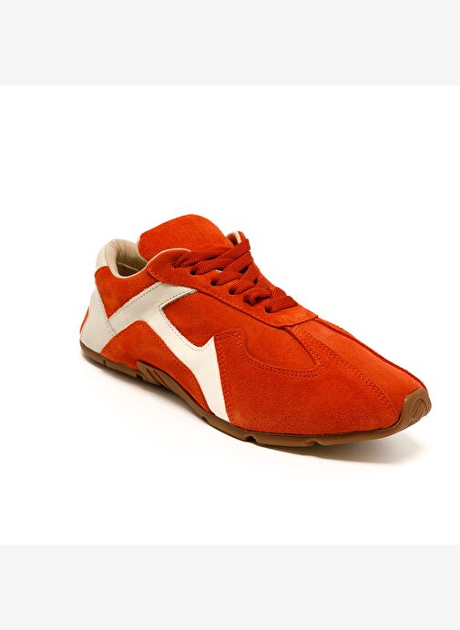 Kadın Sneaker ( Günlük) RC-25Y-187-MIU1005 John May Oranj Süet-Bej Cilt - Görsel 3