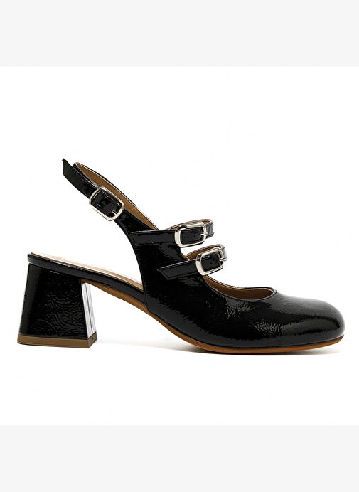 Kadın Sandalet 205558CO Comart 5558 SLIDE Naplack Nero - Görsel 2