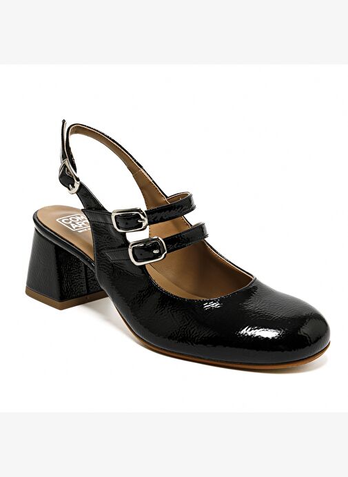 Kadın Sandalet 205558CO Comart 5558 SLIDE Naplack Nero - Görsel 3