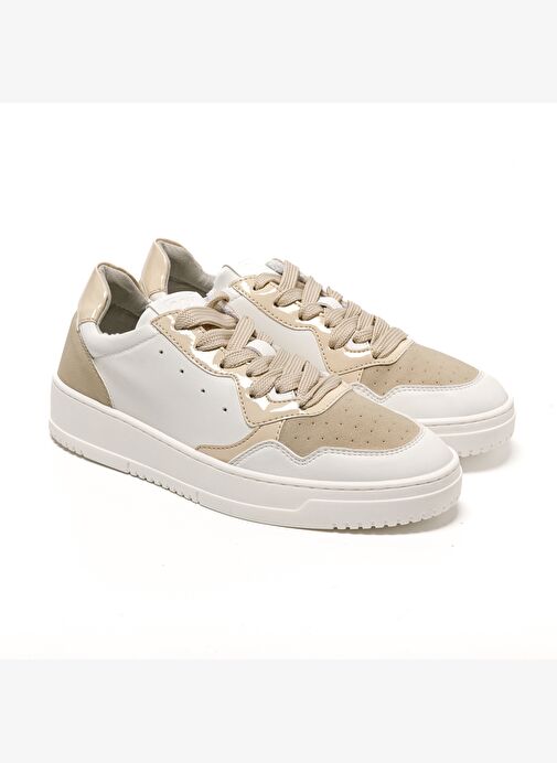 Kadın Sneaker ( Günlük) 115580CO Comart LONDON 5580CO Beige Bianco - Görsel 4