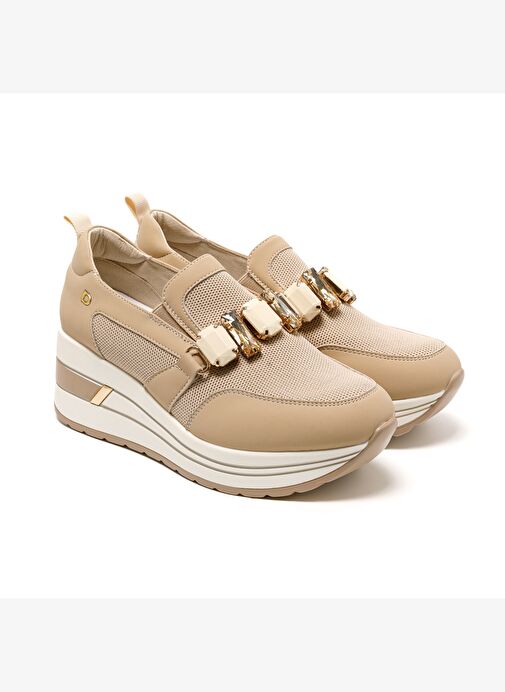 Kadın Sneaker ( Günlük) 2L5548DM Donna Serena TOMAIA 5548DM Beige Platino - Görsel 4