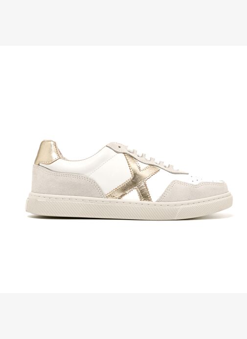 Kadın Sneaker ( Günlük) RC-25Y-006-M44 John May Beyaz Cilt-Altın - Görsel 2