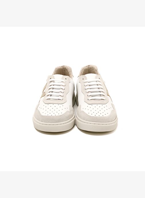 Kadın Sneaker ( Günlük) RC-25Y-006-M44 John May Beyaz Cilt-Altın - Görsel 5