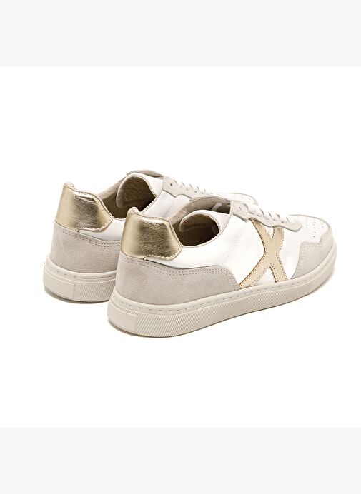Kadın Sneaker ( Günlük) RC-25Y-006-M44 John May Beyaz Cilt-Altın - Görsel 6