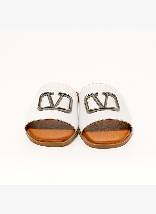 Kadın Terlik MAR-25Y-072-1020 John May Beyaz - Görsel 5