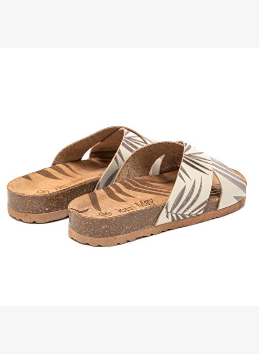 Kadın Terlik MAR-25Y-175-19 John May Beyaz Cilt - Görsel 5