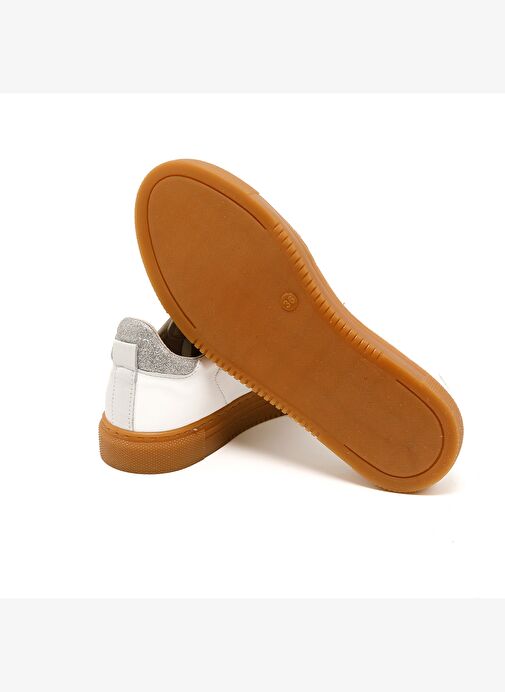 Kadın Sneaker ( Günlük) MAR-25Y-192-3030 John May Bej Süet-Beyaz Cilt-Silver Sim - Görsel 7