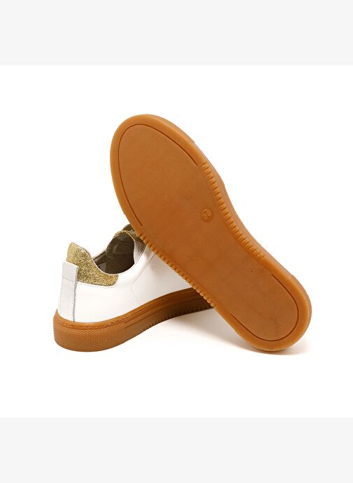 Kadın Sneaker ( Günlük) MAR-25Y-192-3030 John May Bej Süet-Beyaz Cilt-Gold Sim - Görsel 7