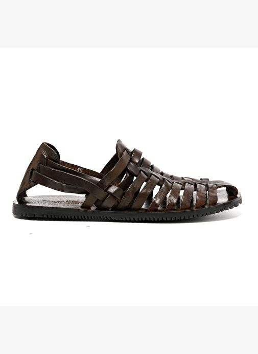 Erkek Sandalet M6579 The Sandals Factory LEATHER UPPER Dark Brown - Görsel 2