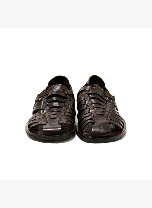 Erkek Sandalet M6579 The Sandals Factory LEATHER UPPER Dark Brown - Görsel 5