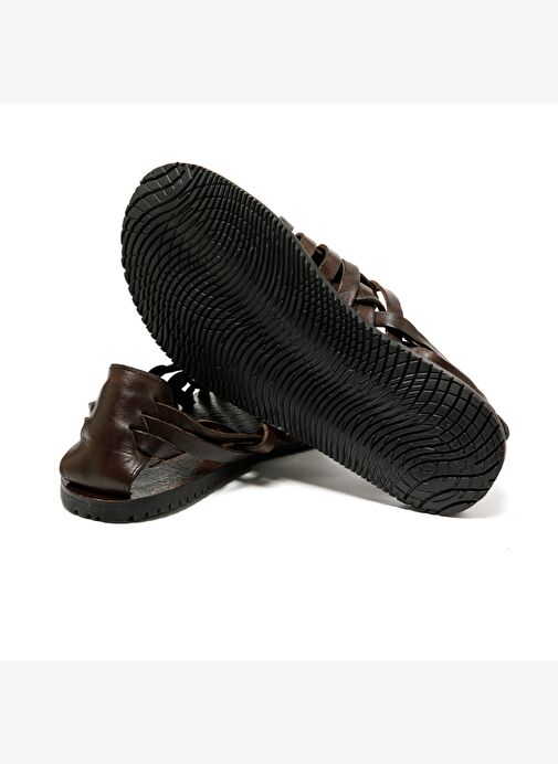 Erkek Sandalet M6579 The Sandals Factory LEATHER UPPER Dark Brown - Görsel 7