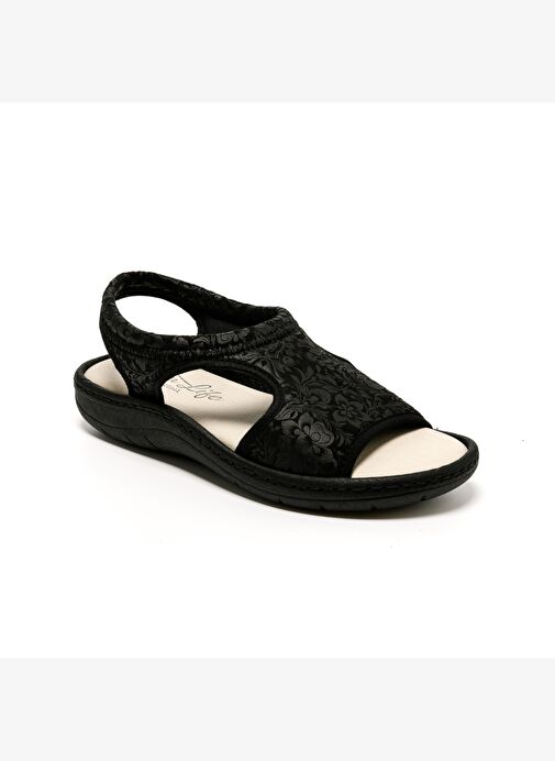 Kadın Sandalet 5364 Green Life STRETCH WOMEN'S FOOTWEAR Black - Görsel 3