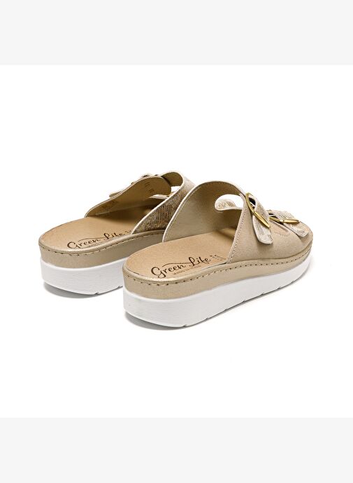 Kadın Terlik 5619 Green Life STRETCH WOMEN'S FOOTWEAR Gold/Beige - Görsel 6