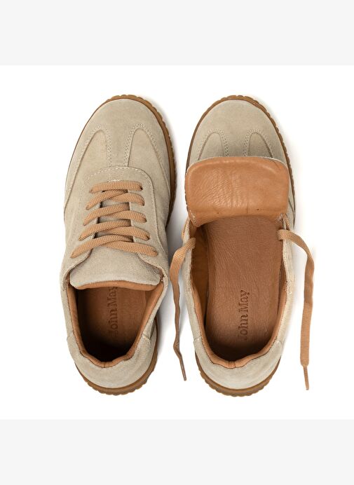 Kadın Sneaker ( Günlük) RC-25Y-055-M2003 John May Bej Süet - Görsel 8