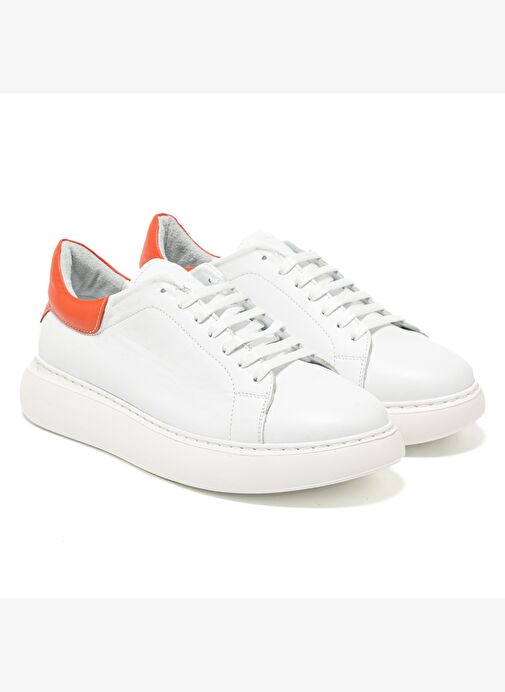 Erkek Sneaker ( Günlük) RC-25Y-058-R1960 John May Beyaz-Oranj - Görsel 4