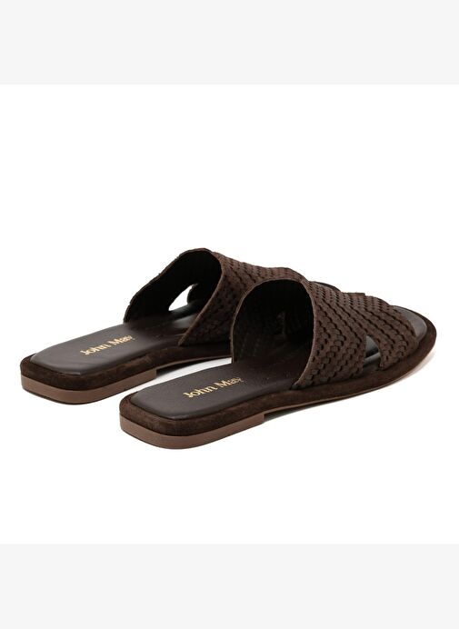 Kadın Terlik RC-25Y-001-R29645 John May Kahve Süet - Görsel 5