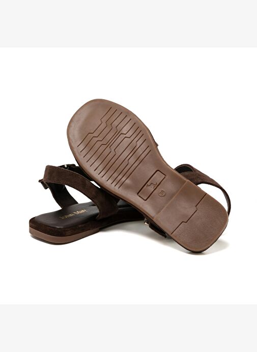 Kadın Sandalet RC-25Y-001-R29633 John May Kahve Süet - Görsel 6