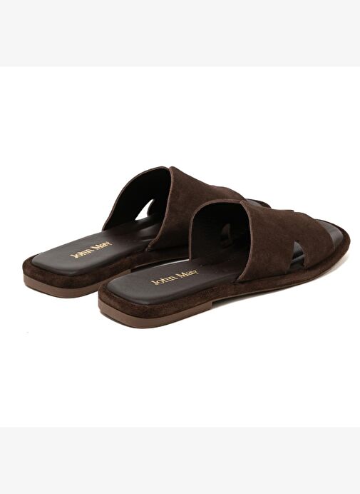 Kadın Terlik RC-25Y-001-R29615 John May Kahve Süet - Görsel 5