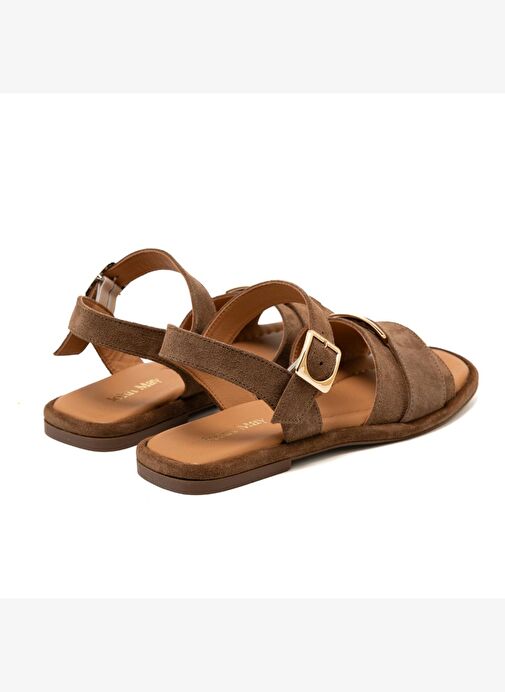 Kadın Sandalet RC-25Y-001-R29624 John May Tütün Süet - Görsel 5