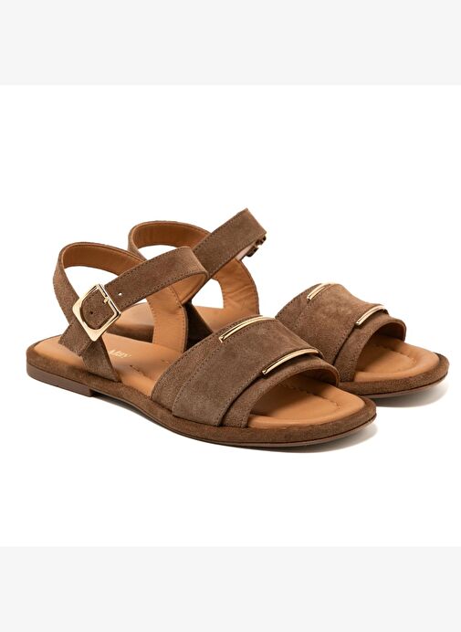 Kadın Sandalet RC-25Y-001-R29624 John May Tütün Süet - Görsel 4