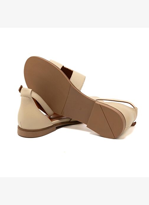 Kadın Sandalet MAR-25Y-166-2026 John May Krem - Görsel 6