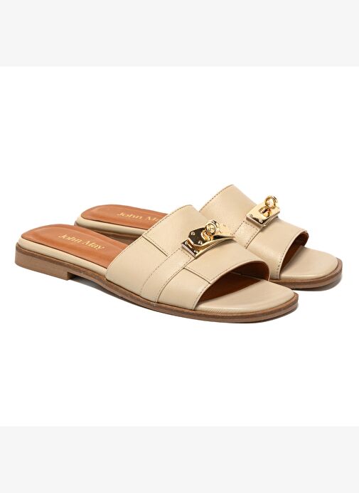 Kadın Terlik MAR-25Y-166-2027 John May Krem - Görsel 4