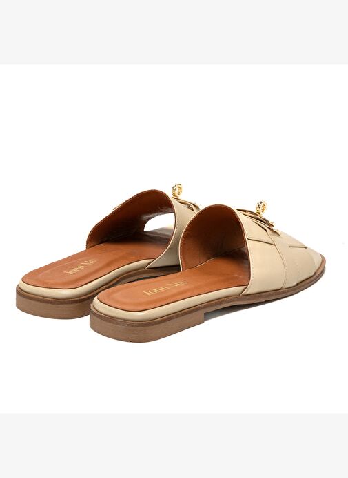 Kadın Terlik MAR-25Y-166-2027 John May Krem - Görsel 5