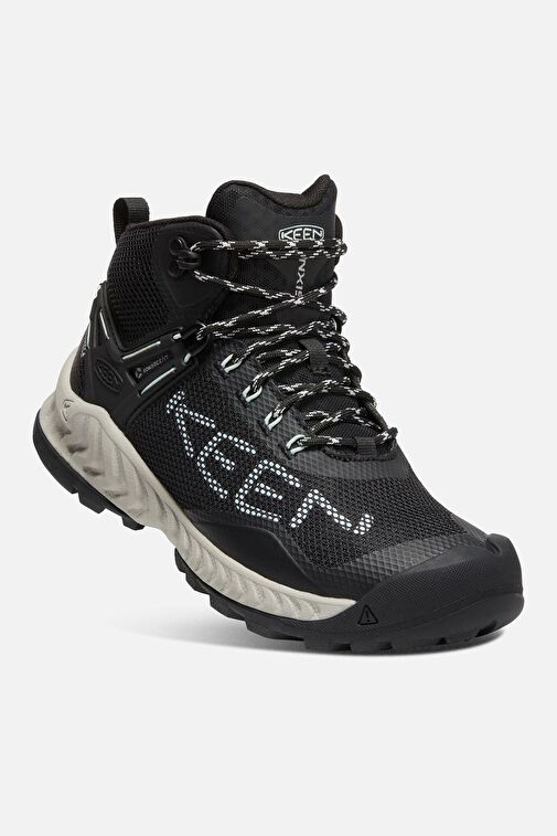 NXiS EVO MiD WP W-BLACK/BLUE GLASS - Su Geçirmez Kadın Yürüyüş Botu - Siyah - Görsel 2