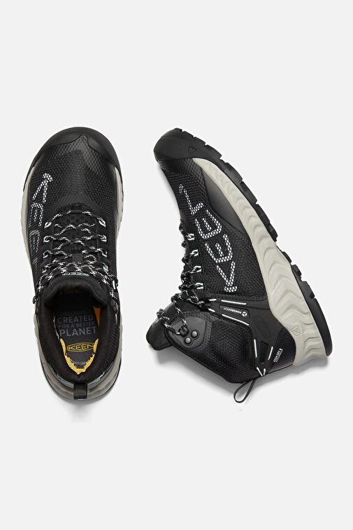 NXiS EVO MiD WP W-BLACK/BLUE GLASS - Su Geçirmez Kadın Yürüyüş Botu - Siyah - Görsel 4