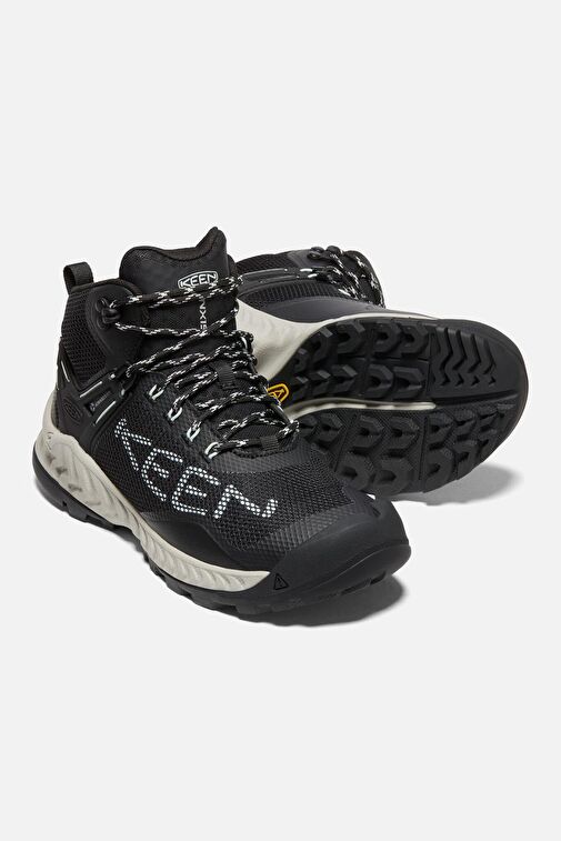 NXiS EVO MiD WP W-BLACK/BLUE GLASS - Su Geçirmez Kadın Yürüyüş Botu - Siyah - Görsel 5