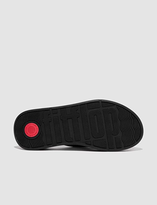 FitFlop F-MODE FW5 Hakiki Deri Siyah Kadın Çapraz Bantlı Terlik - Görsel 6